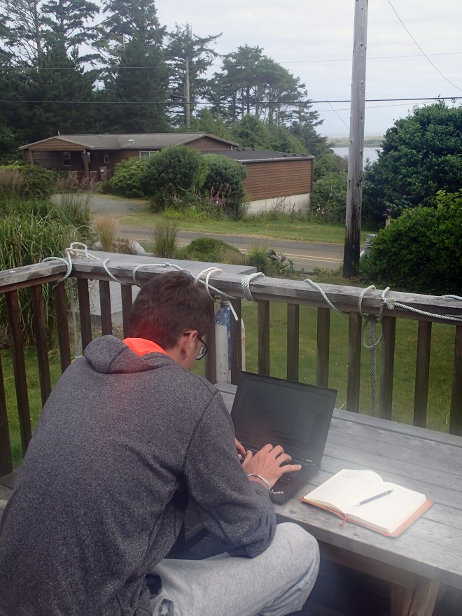 Dustin work at beach